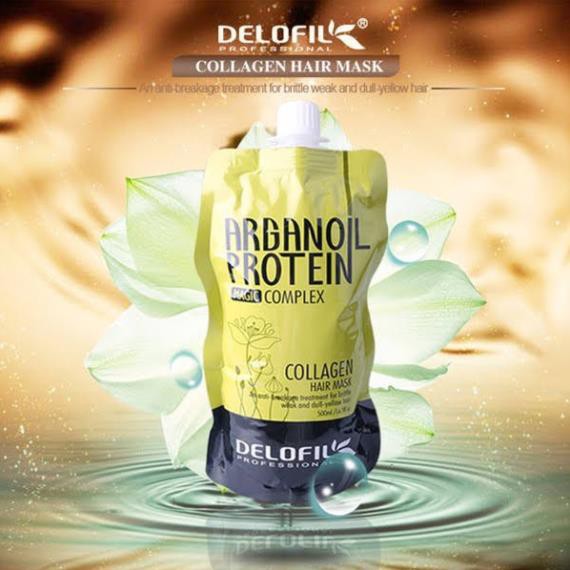 Dầu Hấp Ủ Tóc Collagen Delofil Arganoil Protein Siêu Mượt 500ml[sanvatvn710] | BigBuy360 - bigbuy360.vn
