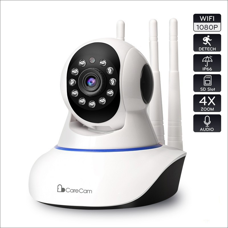 (CÓ THẺ NHỚ) CAMERA IP WIFI CARECAM 3 RÂU FHD1080 - 2.0Mps - Dò Theo Chuyển Động - CARECAM3RAUFHD1080