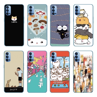 Ốp điện thoại TPU Silicon mềm chống va đập họa tiết mèo hoạt hình cho Samsung Galaxy S21 Plus 5G/S21 Ultra/A02S/A12