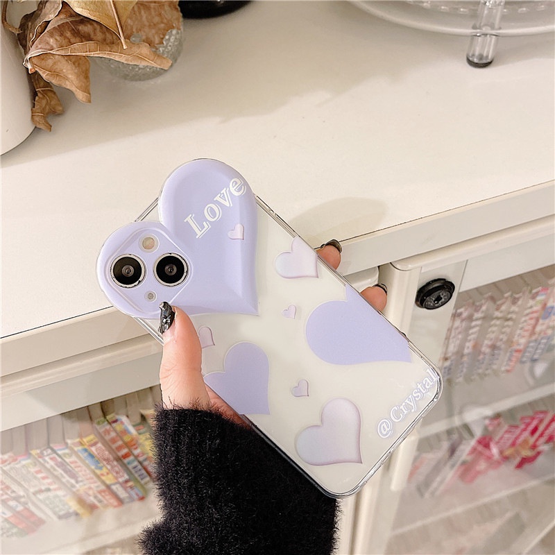 Ốp lưng iphone Ốp Điện Thoại Hình Trái Tim Cho iPhone13ProMax/11/12/X/XR/Xsmax/6/7/8Plus Dinuo case