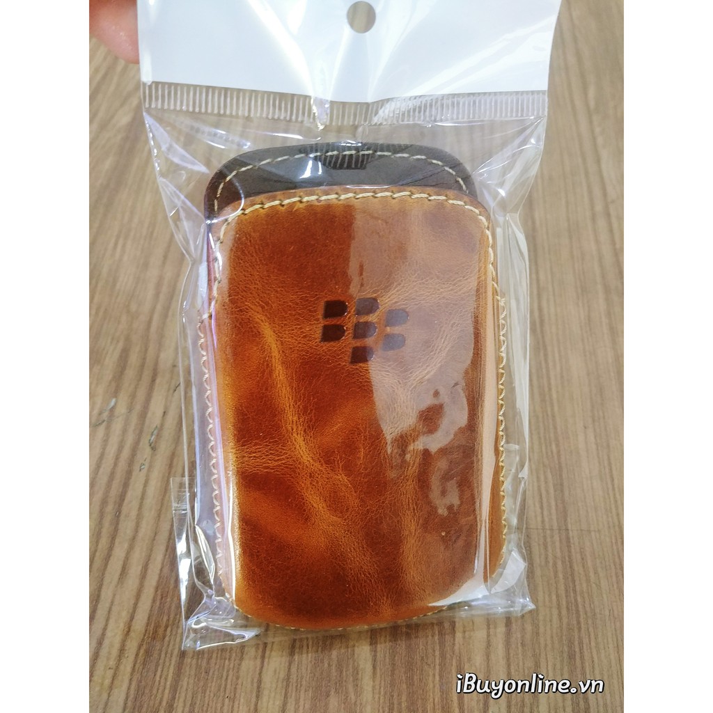 Bao da Blackberry Bold 9900 Vàng Bò - Bao Da Thật Blackberry 9900