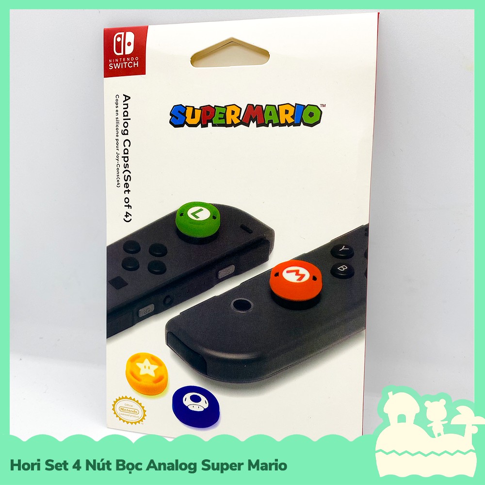 [Sẵn VN - NowShip] Hori Phụ Kiện Set 4 Bọc Nút Cần Xoay Analog Joycon Nintendo Switch NS Mario