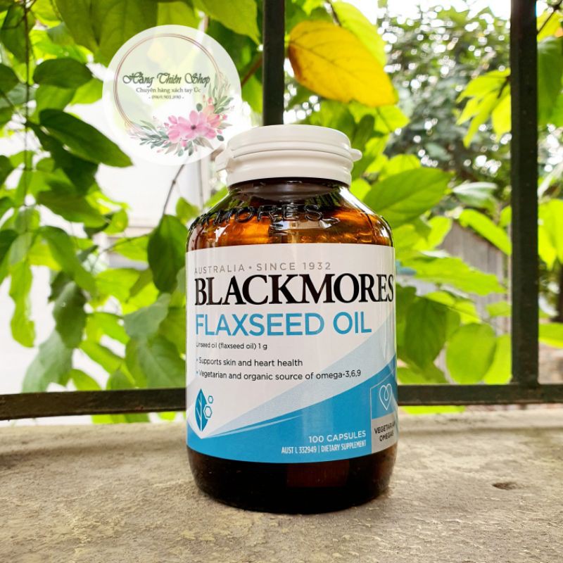 (Đủ bill) Tinh dầu hạt lanh Blackmores Flaxseed Oil bổ sung omega 369_ 100 viên