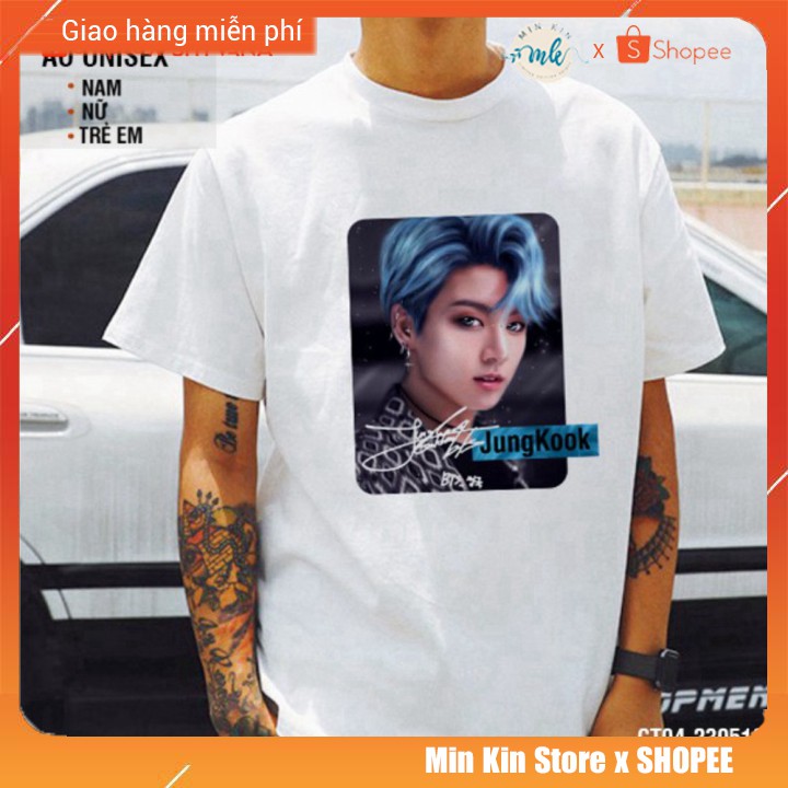 Áo Thun Jungkook BTS Chữ Ký Galaxy Kpop Crazytee