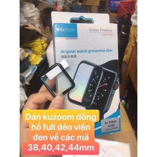 CƯỜNG LỰC DẺO FULL MÀN HÌNH WATCH SIZE 38/40/42/44mm HIỆU KUZOOM - Chính hãng