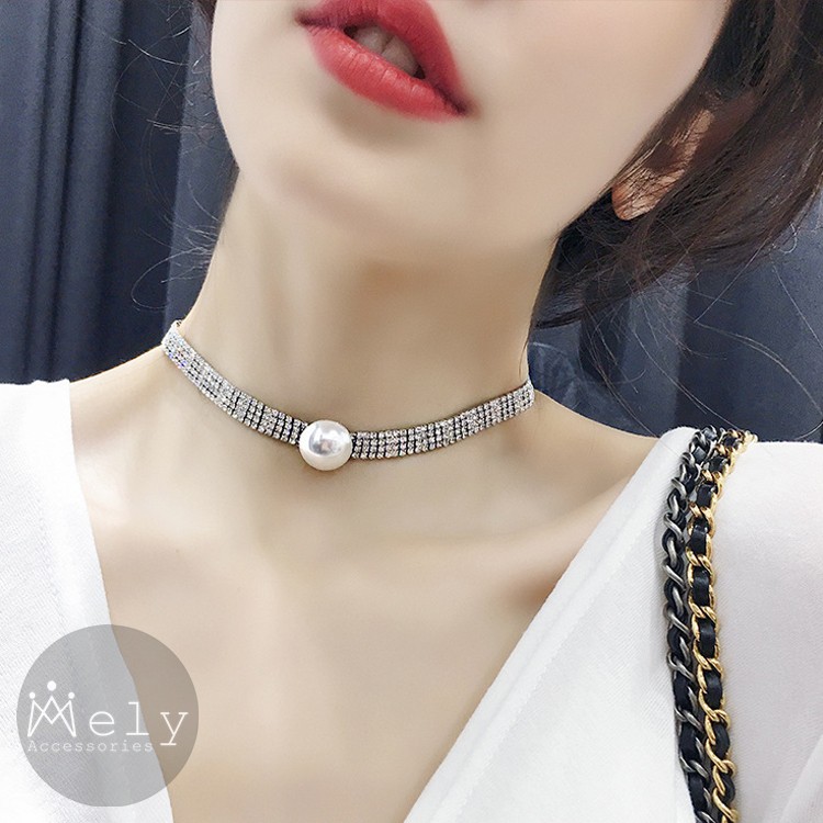 VÒNG CỔ CHOKER NGỌC ĐÍNH ĐÁ - MELY 1018