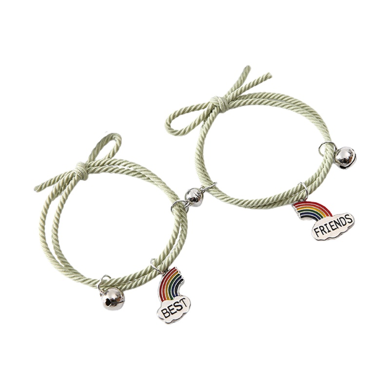 Vòng Đeo Tay Cặp Đôi Từ Tính Màu Cầu Vồng Dễ Điều Chỉnh