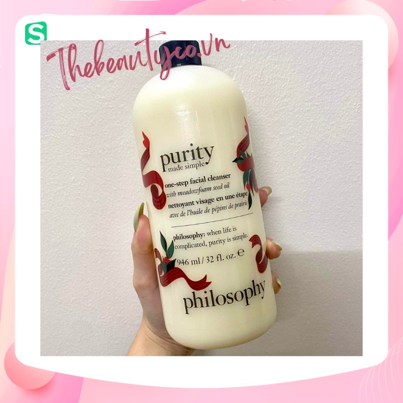 Sữa rửa mặt philosophy PURITY MADE SIMPLE one-step facial cleanser