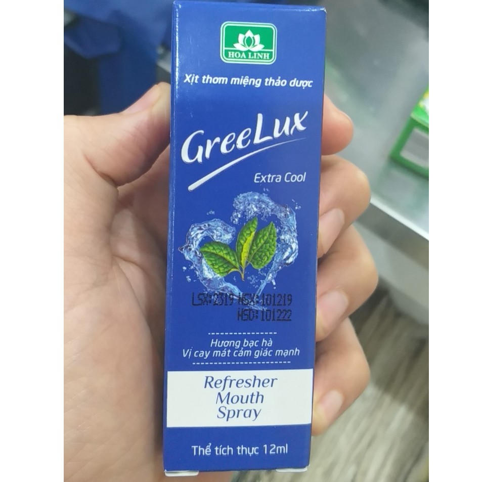 Xịt thơm miệng thảo dược GreeLux 12ml