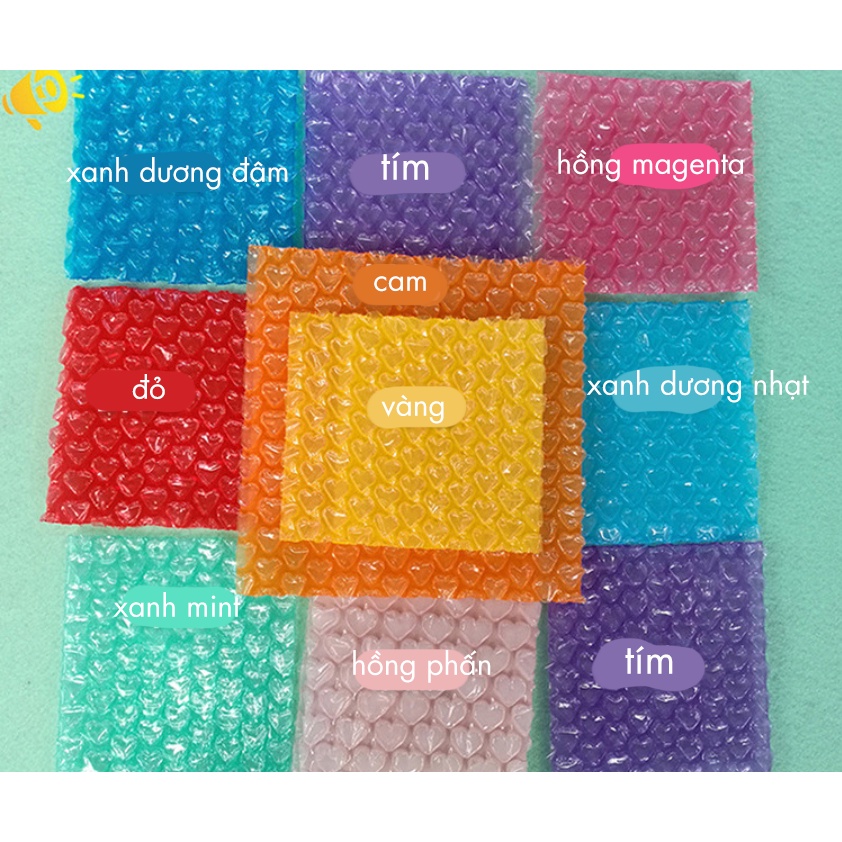Set Túi Xốp Chống Sốc Bubble Wrap Bong Bóng Hình Trái Tim
