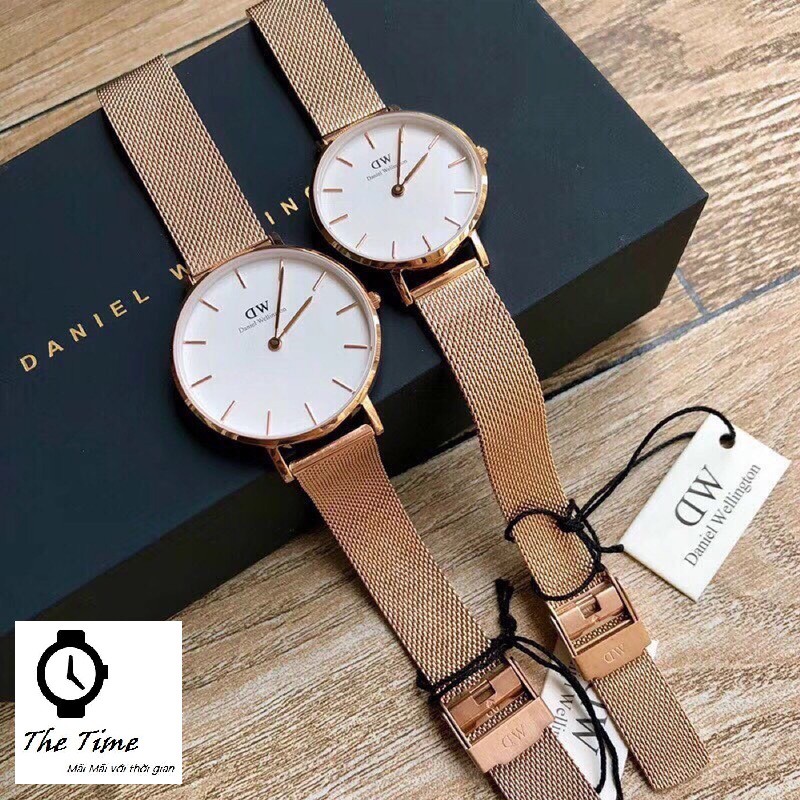 Đồng Hồ Đôi DW Nam Nữ _ Đồng hồ đôi Daniel Wellington Classic Petite Authentic Fullbox  3ATM.