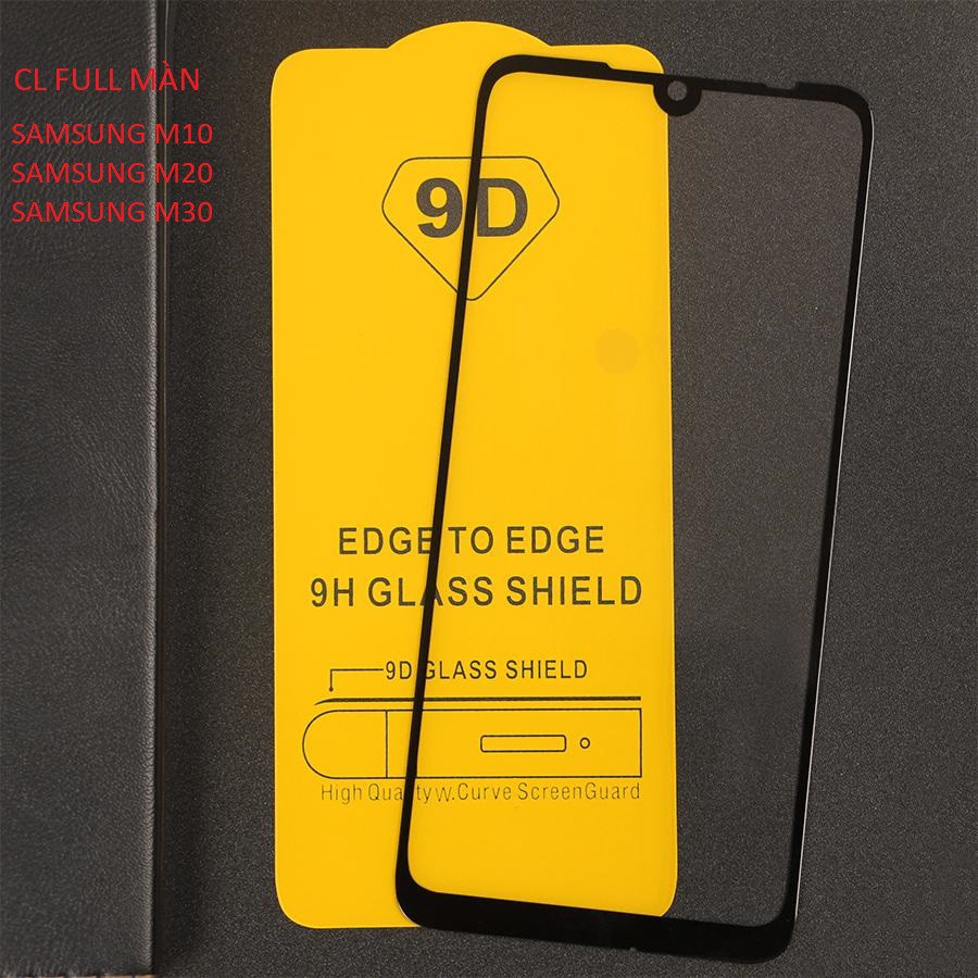 [ FREESHIP ] Kính Cường Lực Full màn Samsung Galaxy M10, M20, M30, M40 Full màn Full Keo 9D Cao Cấp