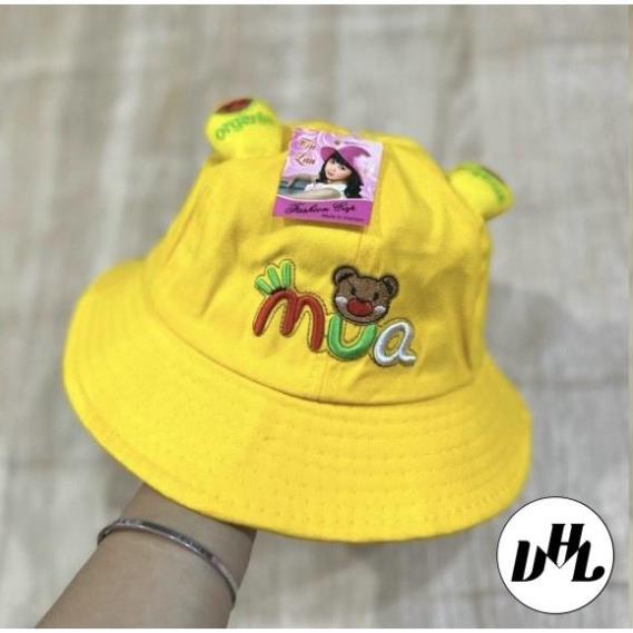 Nón cho bé (2 tuổi - 4 tuổi) , mũ trẻ em thêu MUA vải Cotton mềm êm cute (Ảnh thật)