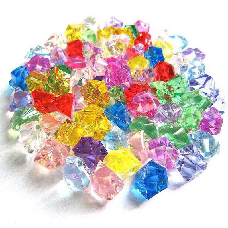 Combo 150 viên kim cương nhựa màu sắc đẹp thả bình hoa, trang trí tiểu cảnh, thả hồ cá thủy sinh