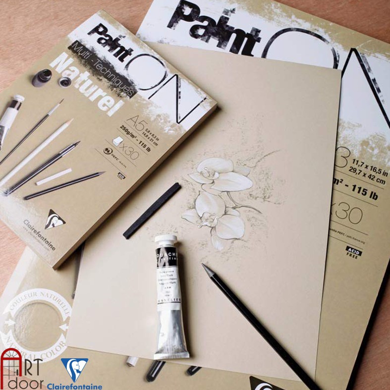 [ARTDOOR] Sổ vẽ giấy Màu CLAIREFONTAINE Paint On 250gsm (khổ Đúng, nhiều màu)