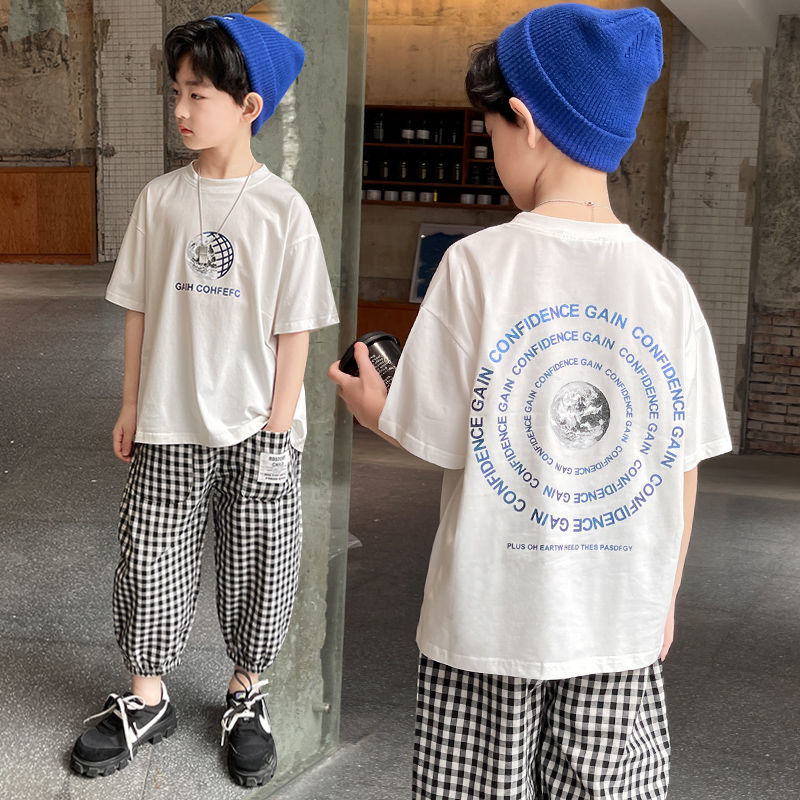 Áo Thun Tay Ngắn 100% Cotton Cho Bé Trai