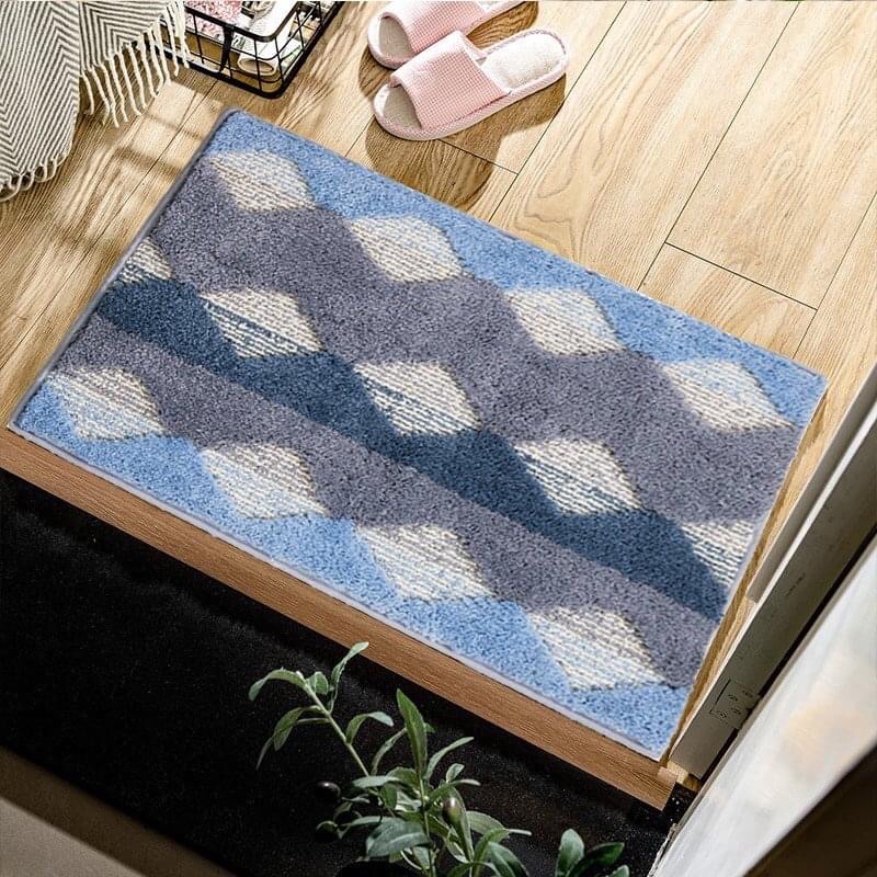 Thảm lau chân chất len lông đế cao su thấm nước mẫu ziczax