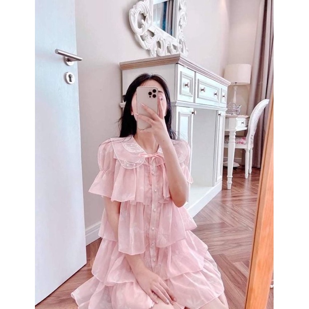 (Có ảnh thật) Thanh lý váy Mita boutique babydoll | Váy xoè tầng, tiểu thư