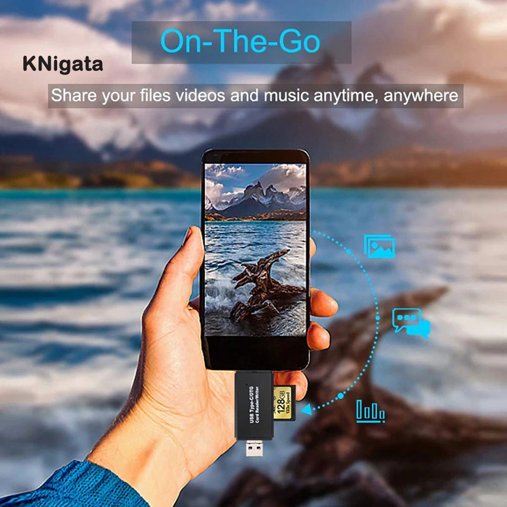 Đầu Đọc Thẻ Nhớ 3 Trong 1 Cổng Micro Usb Otg Tf / Micro-Sd Tốc Độ Cao | BigBuy360 - bigbuy360.vn