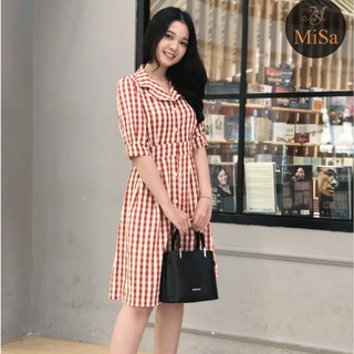 SALE - ĐẦM XÒE CARO CỔ VEST MISA FASHION MS328 DỰ TIỆC, DẠO PHỐ / CÓ 3 MÀU (CÓ SIZE LỚN)