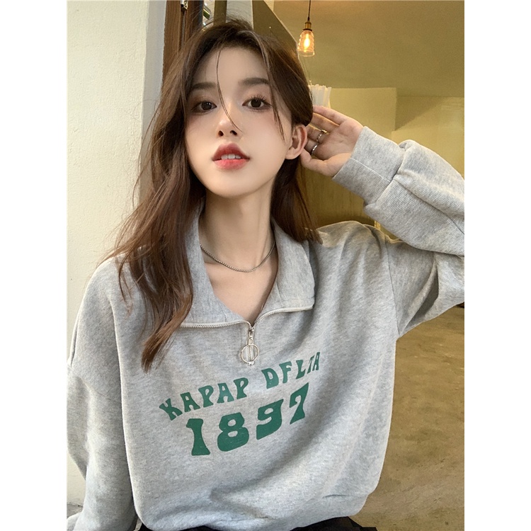 Áo nỉ nữ dài tay có mũ thời trang Hàn | BigBuy360 - bigbuy360.vn