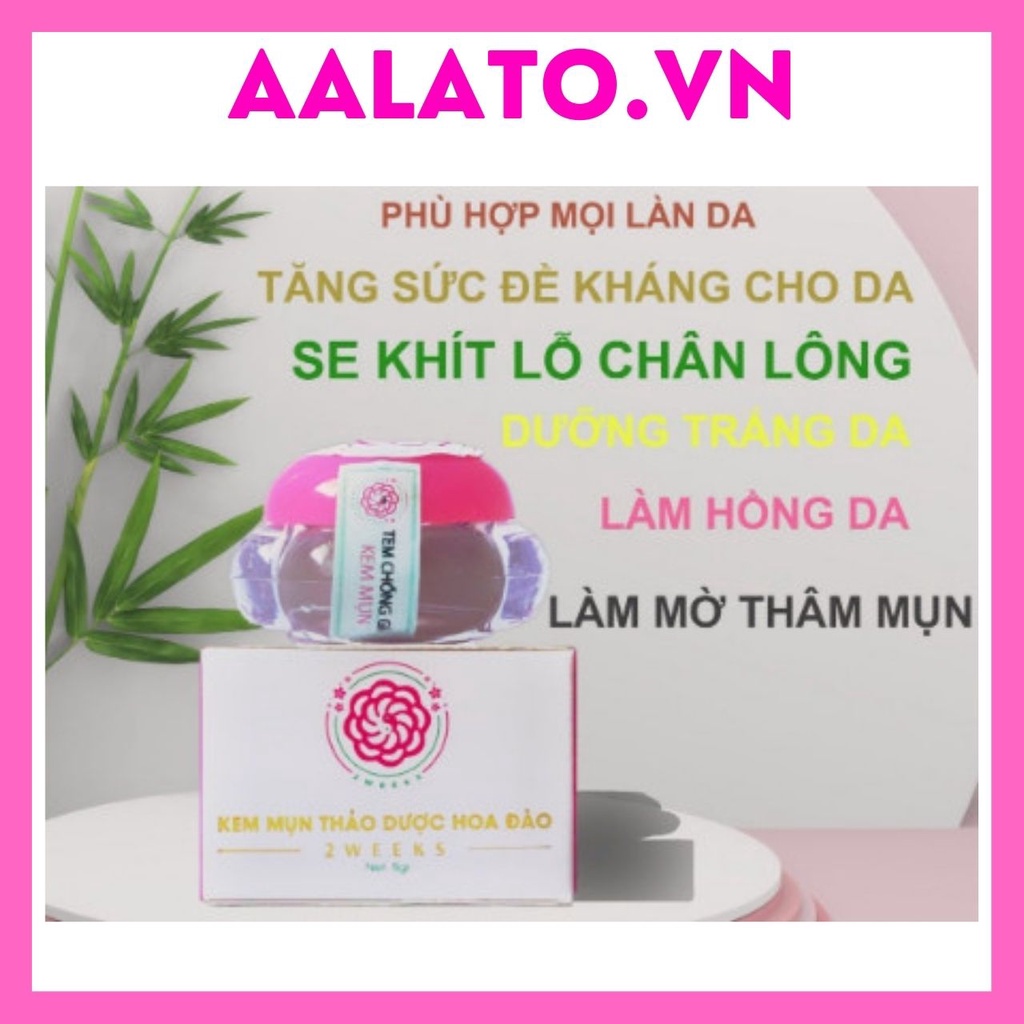 Kem Mụn Dưỡng Da Hoa Đào, Kem Hoa Đào Thuốc Bắc Giảm Mụn Mờ Thâm Sẹo Se Thu Nhỏ Lỗ Chân Lông