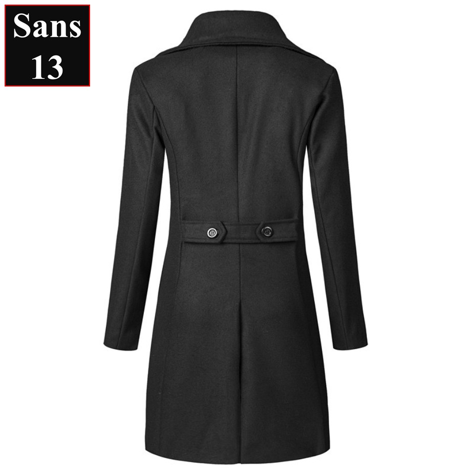 Áo dạ nam dáng dài Sans13 măng tô hàn quốc đẹp mangto khoác ngoài choàng trench coat cỡ to lớn bigsize 3XL 4XL 80kg 90kg