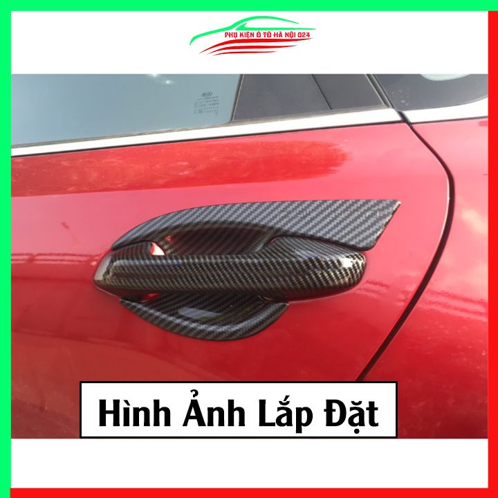 Ốp tay hõm Cerato 2019-2023 vân Carbon chống trầy bảo vệ cửa xe ô tô
