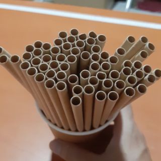 400 ống hút giấy màu nâu fi6