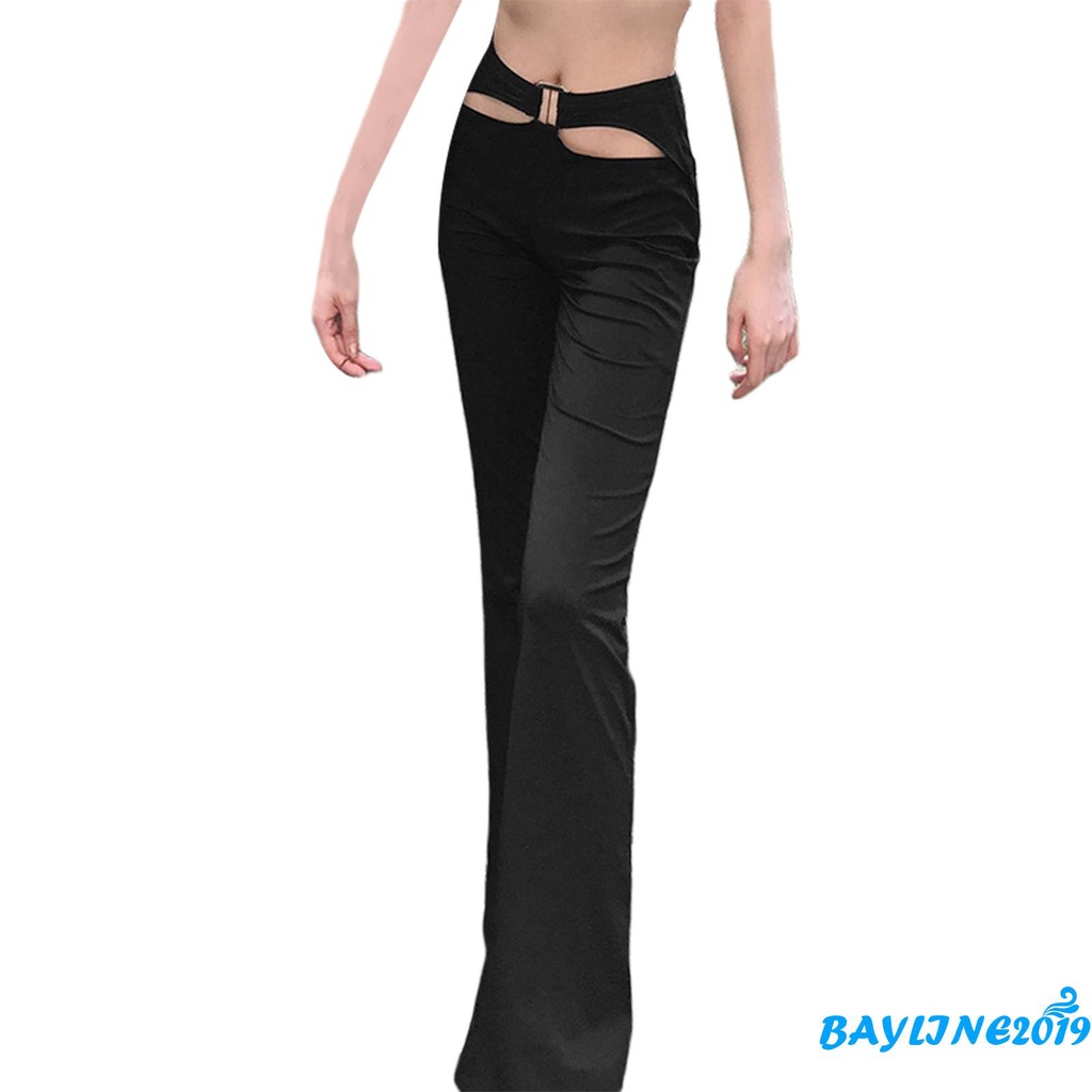 Quần dài nữ lưng cao kẻ sọc thời trang năng động