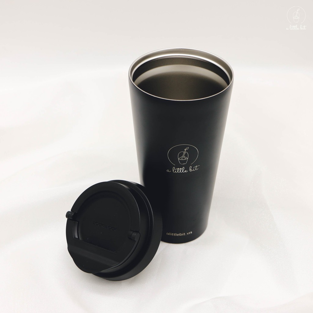 Ly giữ nhiệt Lock&amp;Lock Clip Tumbler x A Little Bit kèm cọ rửa và ống hút Inox