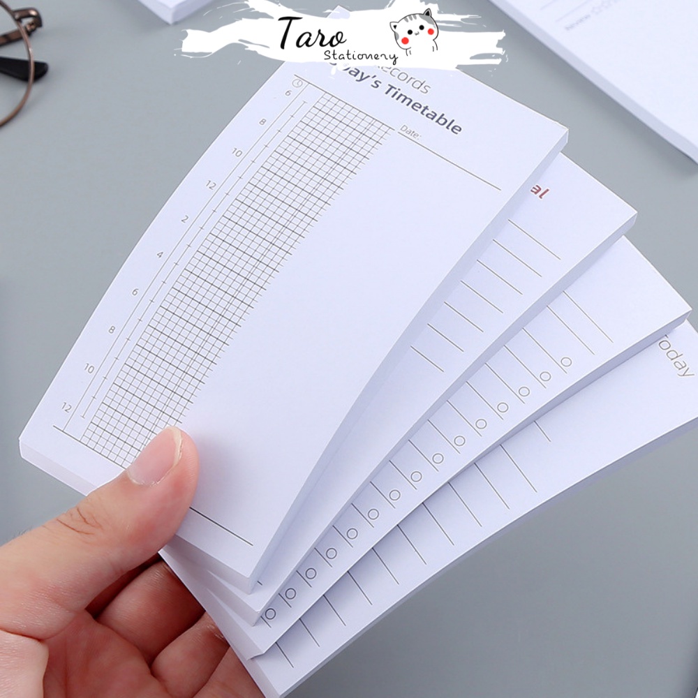 Giấy note ghi chú tiện dụng lên kế hoạch to do list N05 học từ vựng Simple Taro Stationery