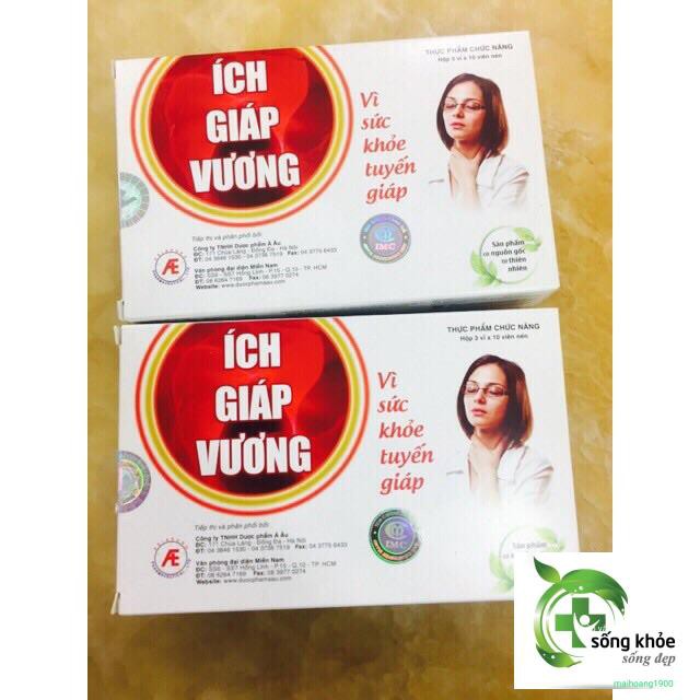 Ích Giáp Vương-Giúp tăng cường sức khỏe tuyến giáp, hỗ trợ điều trị các bệnh nhược giáp, cường giáp, bứu tuyên giáp