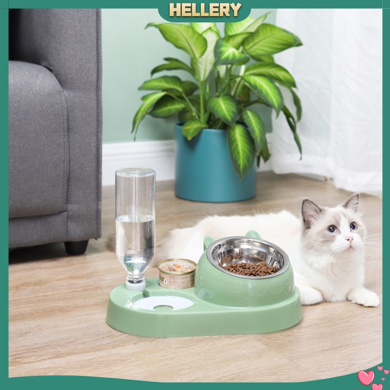 Tô Đựng Thức Ăn / Nước Uống Hai Ngăn Bằng Thép Không Gỉ Cho Thú Cưng | BigBuy360 - bigbuy360.vn