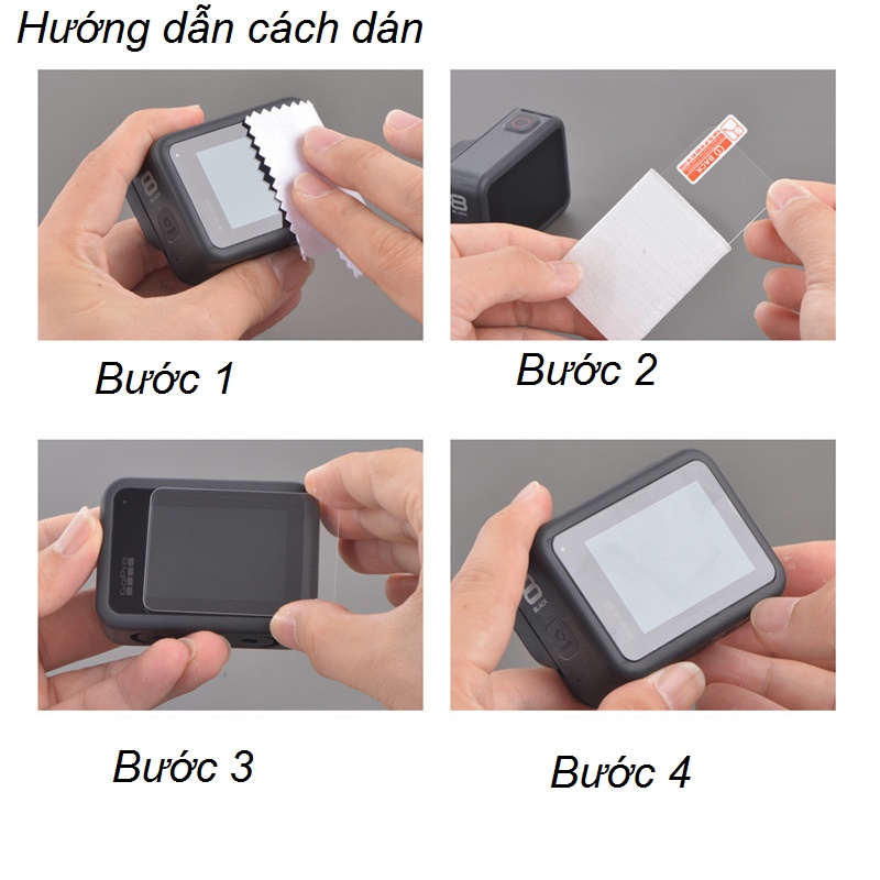 Bộ miếng dán cường lực gopro 8 hãng Kingma bảo vệ ống kính máy quay hành động GoPro Hero 8