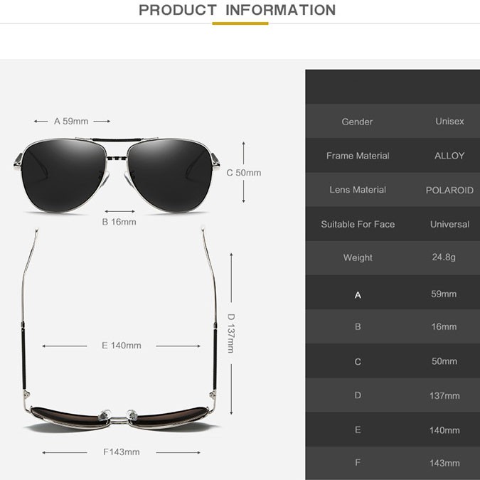 Kính mát phân cực thời trang chống tia UV PE108 - NVfashion | BigBuy360 - bigbuy360.vn