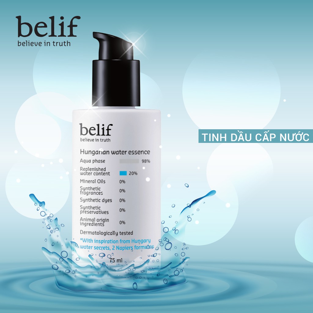 Tinh dầu cấp nước Belif Hungarian Water Essence 75ml