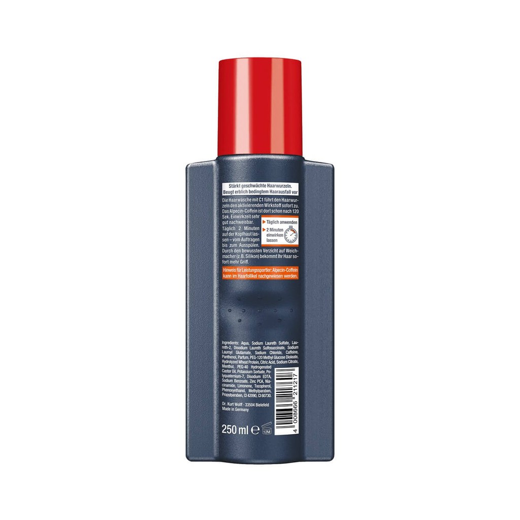 Dầu gội kích thích mọc tóc ALPECIN COFFEIN SHAMPOO C1, hàng Đức