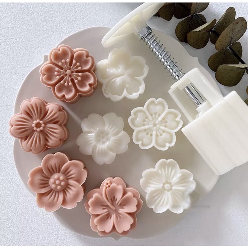 Khuôn trung thu, bánh dứa ,xu xuê,hoa anh đào 35gr khuôn lò so