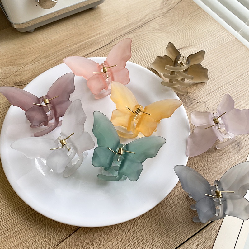 Kẹp Tóc Hình Bướm Trong Suốt Dễ Thương-Phụ Kiện Tóc Xinh Xắn, Sống Ảo, Đi Học, Đi Làm -Kẹp Tóc Nhiều Màu