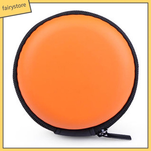 Túi cao su đựng tai nghe hình tròn có khóa kéo