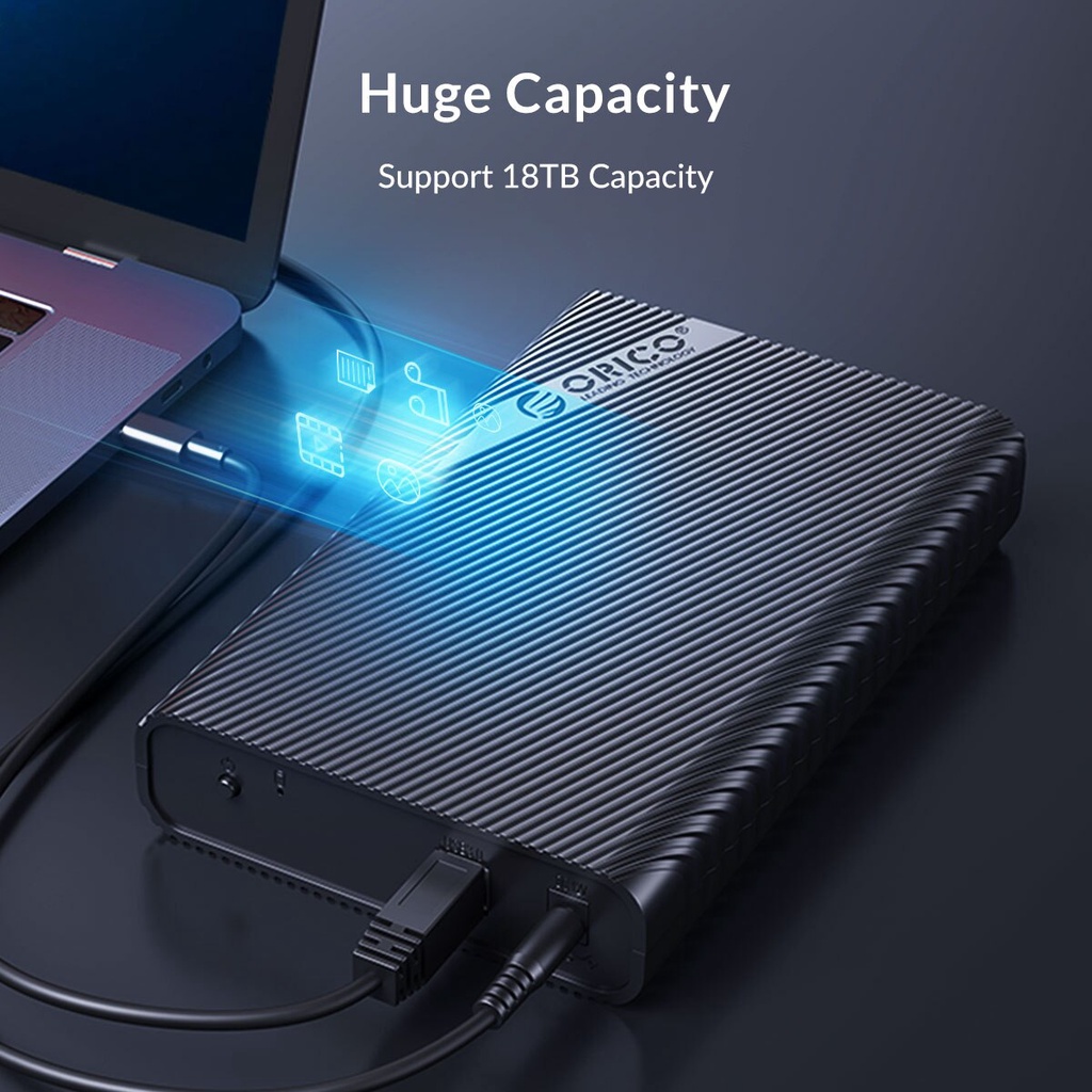 Vỏ ngoài ORICO bảo vệ ổ cứng 3.5 SATA 3.0 đến USB 3.0 5Gbps 12V2A （3521)
