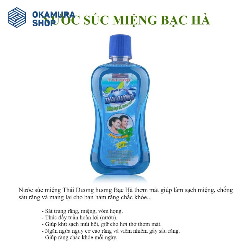 Nước súc miệng bạc hà THÁI DƯƠNG 500ml