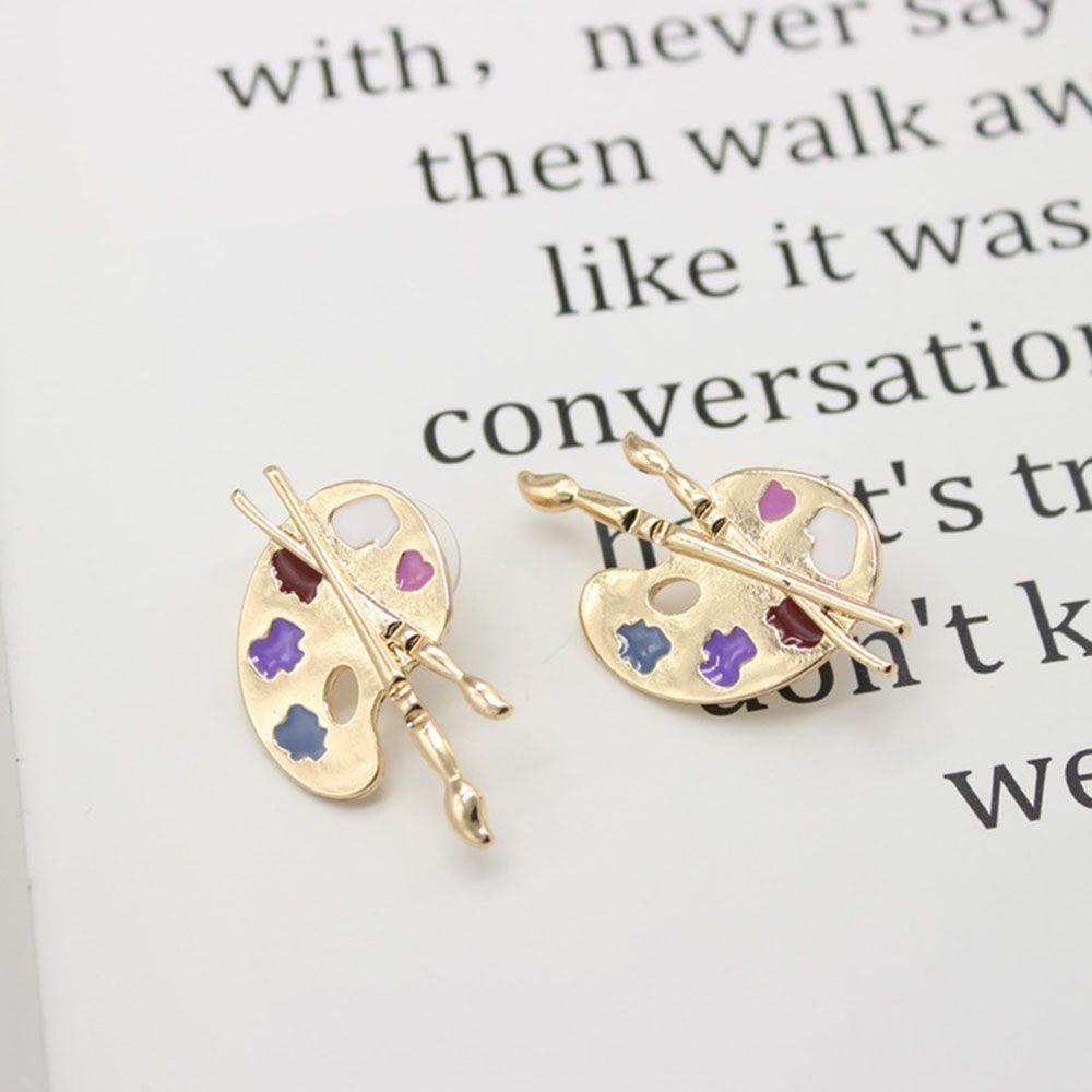 Khuyên Tai Hình Bảng Vẽ Trừu Tượng Hợp Thời Trang Cho Nữ