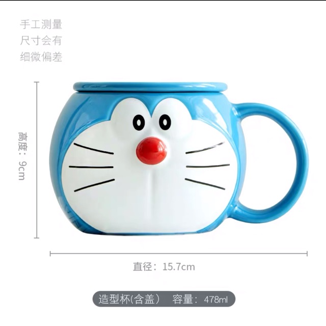 Cốc sứ Doraemon cốc Doremon có nắp