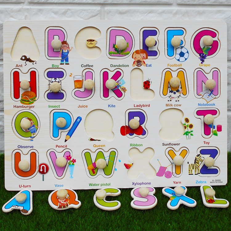 Bảng ghép hình núm gỗ cho bé đồ chơi Simba nhiều chủ đề bảng núm gỗ phát triển trí tuệ