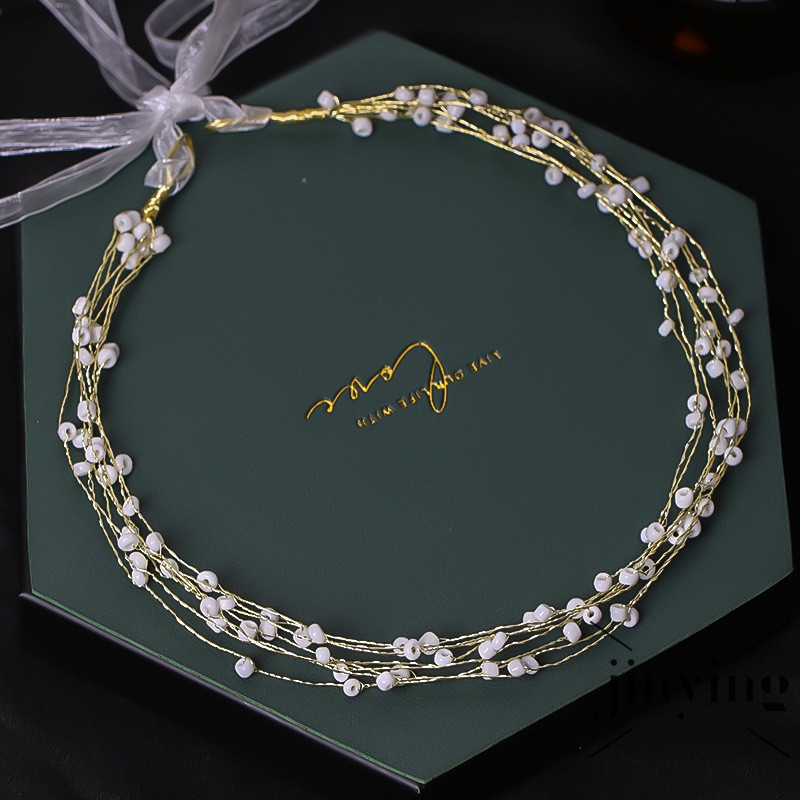 Cài tóc cô dâu GETNOIVAS đính hạt ngọc trai giả xinh xắn thời trang cho nữ