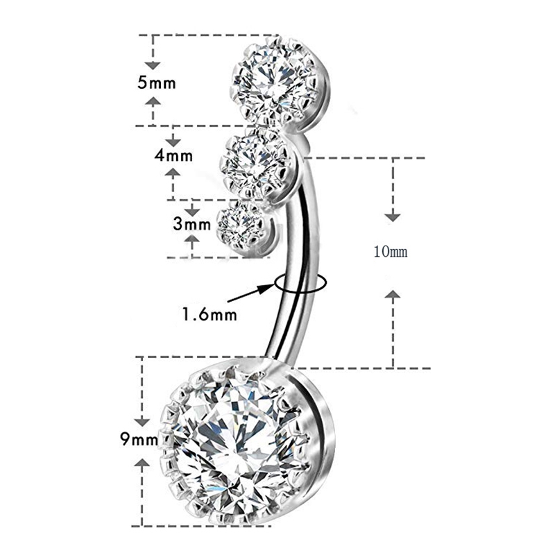 1 Khuyên Rốn Đính Đá Thời Trang Gợi Cảm