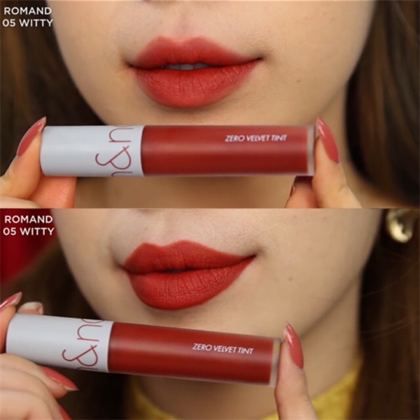 Son kem lì  Velvet Lip Tint #06 Deep Soul Đỏ nâu #05 witty đỏ gạch