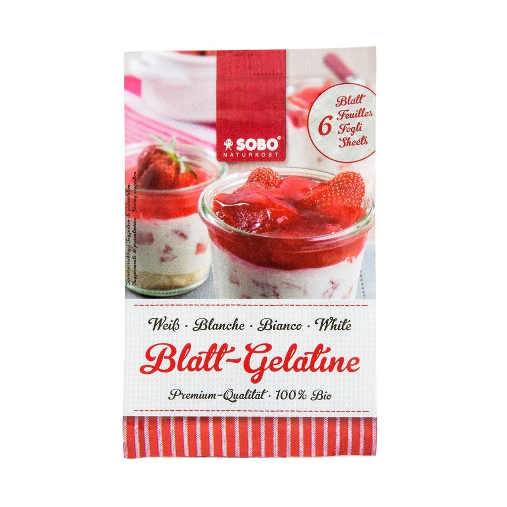 Gelatine Hữu Cơ Dạng Lá Sobo 10g (6 lá)